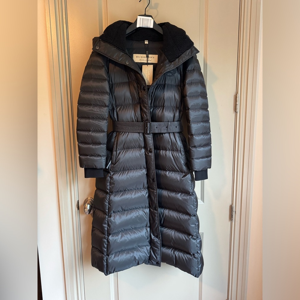 NWT Burberry Long Down Coat